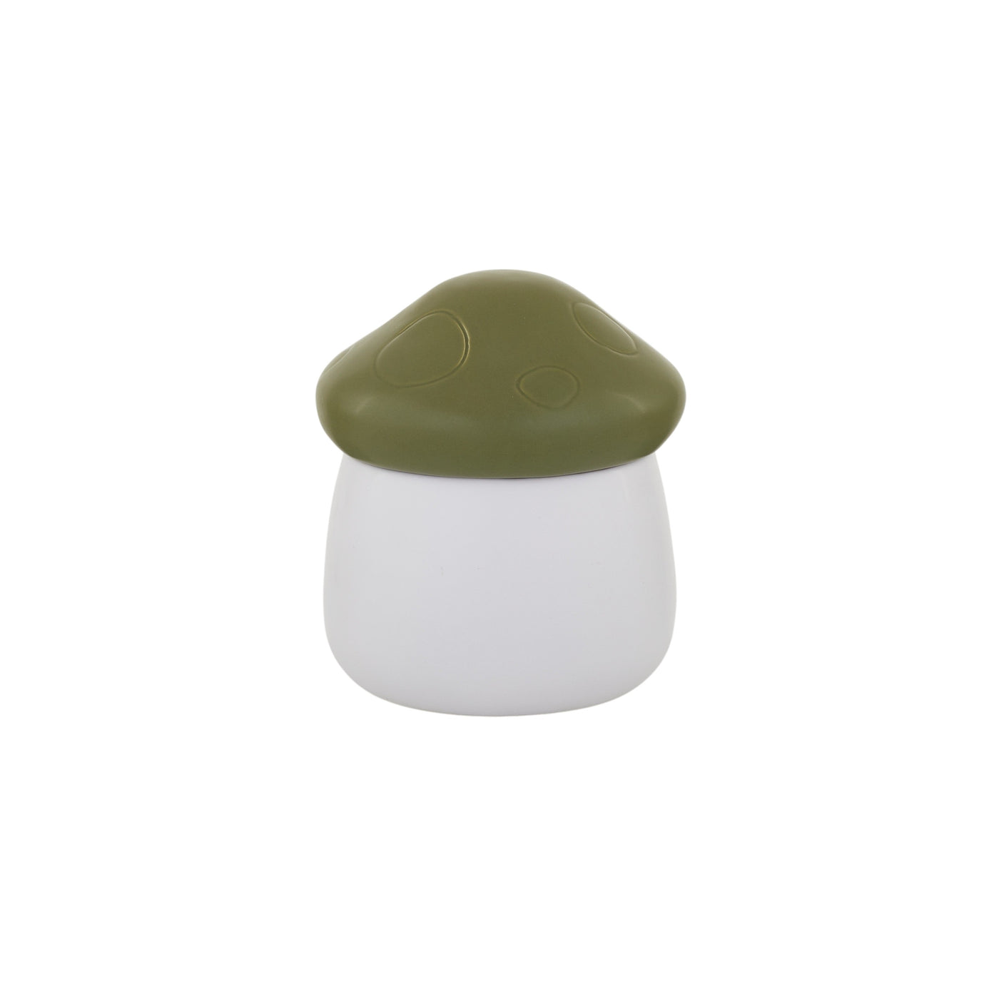 Mushroom Ceramic Candle Jar in Green
