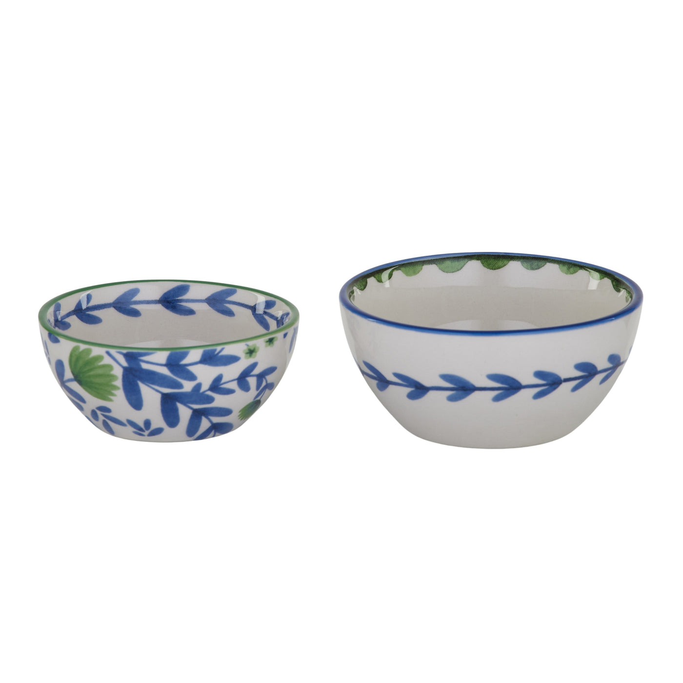 Indigo Ceramic Bowl Set of 2 Blue/Green