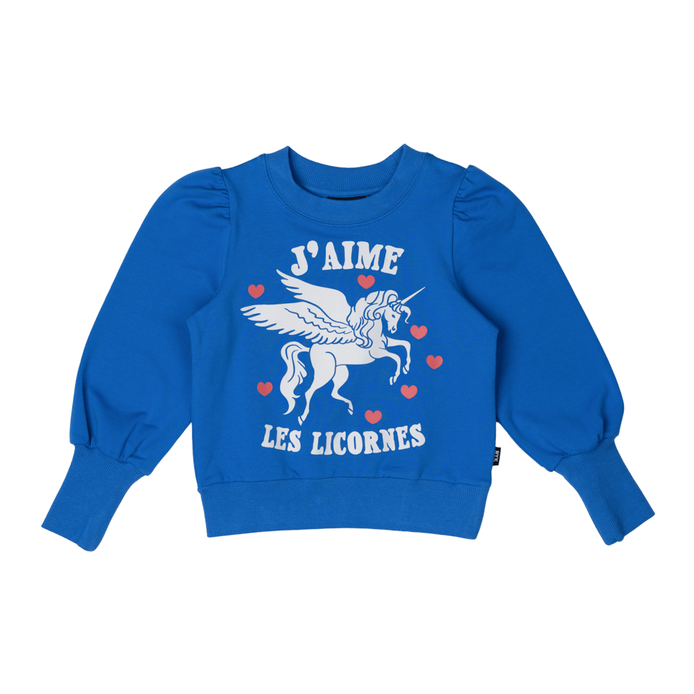 Rock Your Kid J'aime Les Licornes Sweatshirt