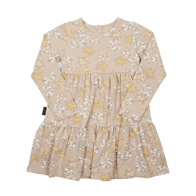 Tiny Tribe Floral Garden Tier Dress Biscuit
