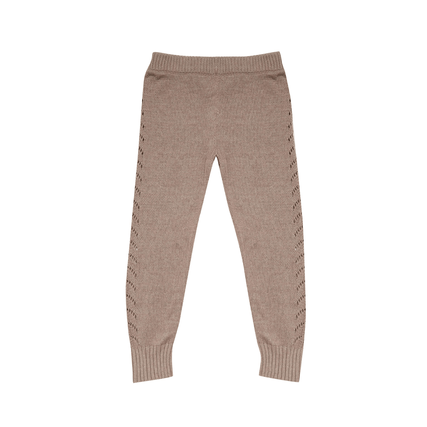 Bella and Lace Knitted Leggings Brown Sugar