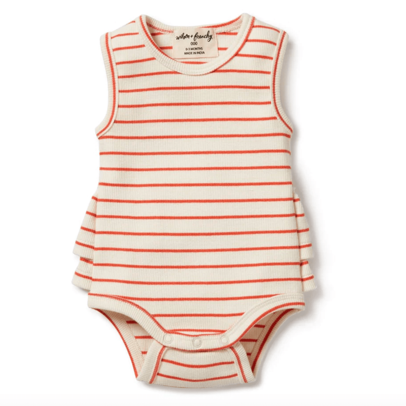 Wilson and Frenchy Ruffle Bodysuit in Petit Rouge