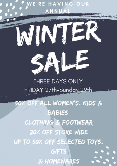 We're Having Our Annual Winter Sale