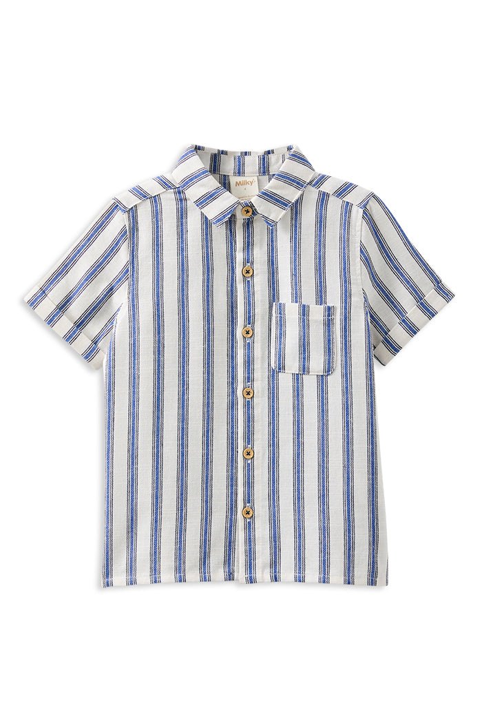 Milky Clothing Stripe Linen Shirt