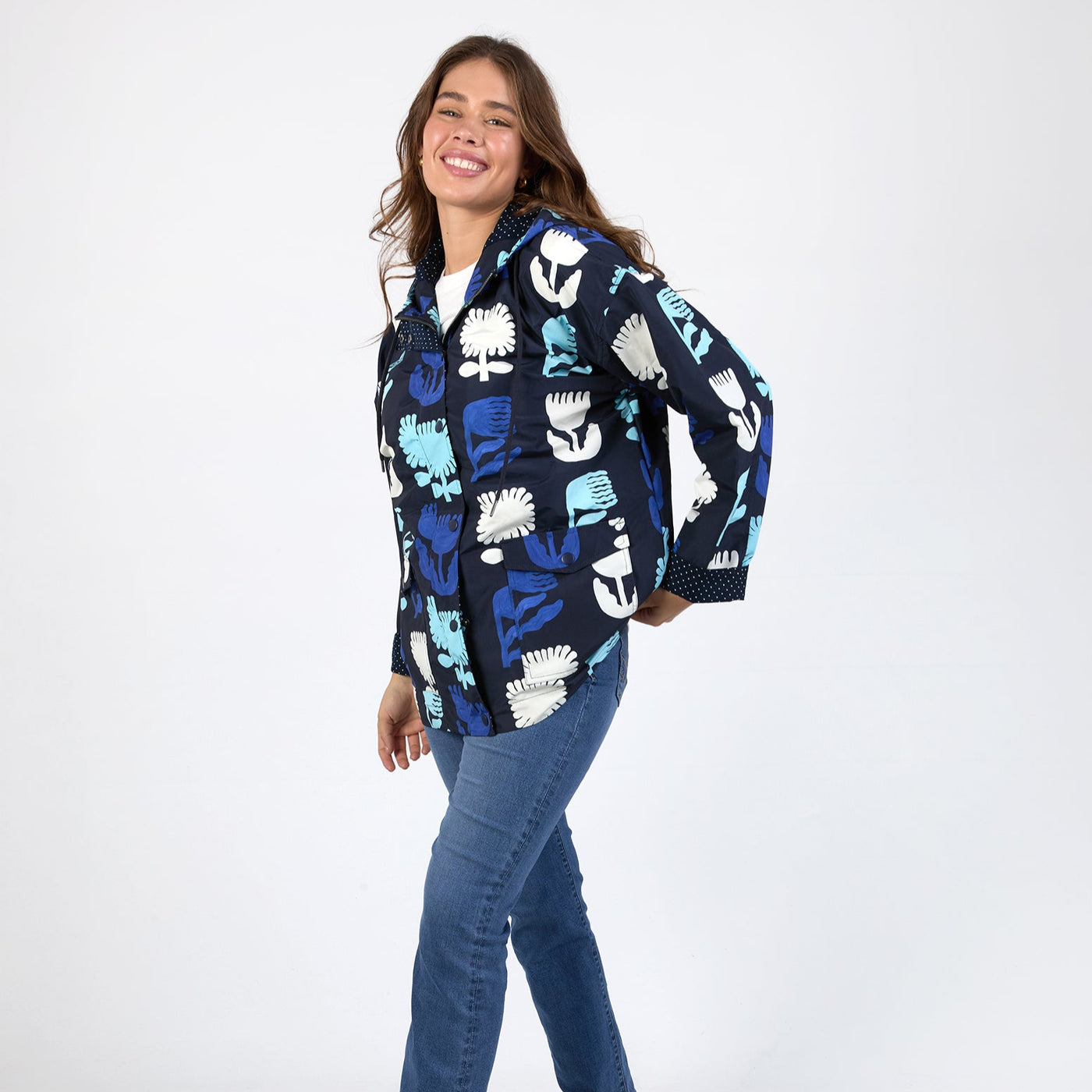 Elm Clothing Madeleine Stamer Raincoat Navy