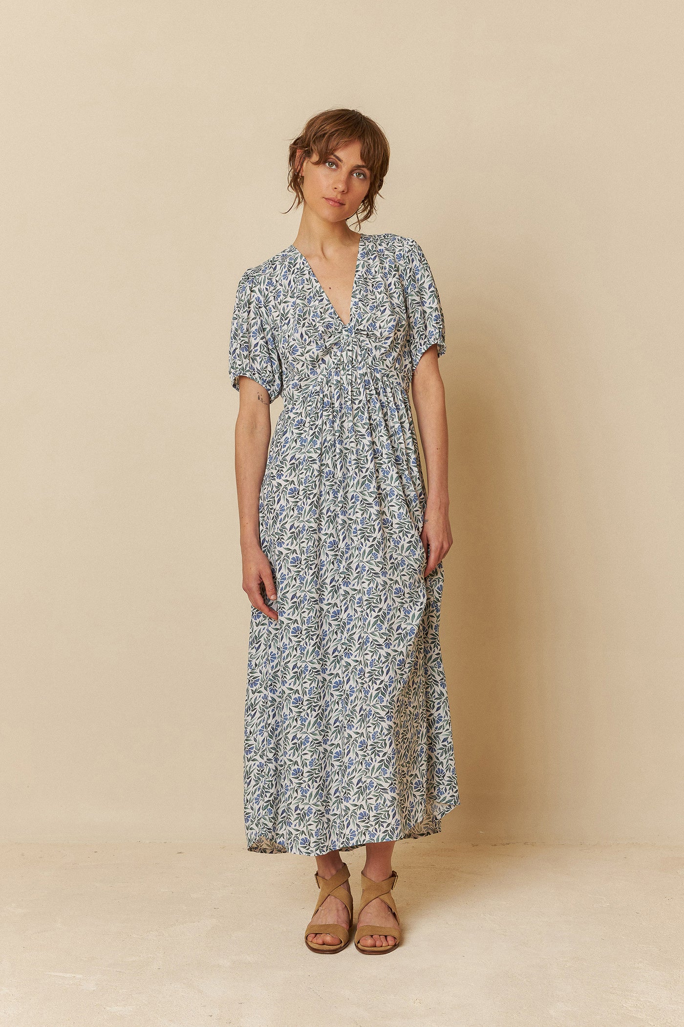 Indi and Cold Bow Shaped Neck Dress