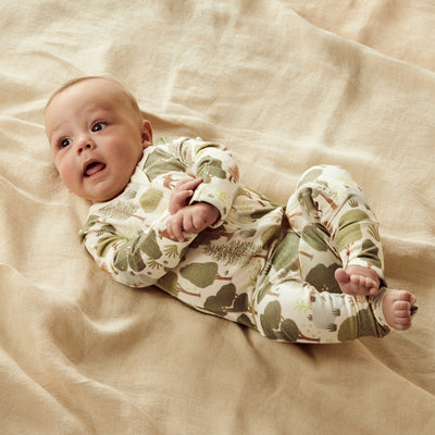 Wilson and Frenchy Little Trees Organic Zipsuit with Feet