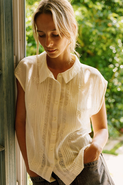Indi and Cold Cotton Embroidered Shirt