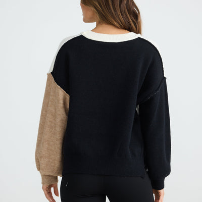 Brave and True Mischa Knit Off White/Black/Nut