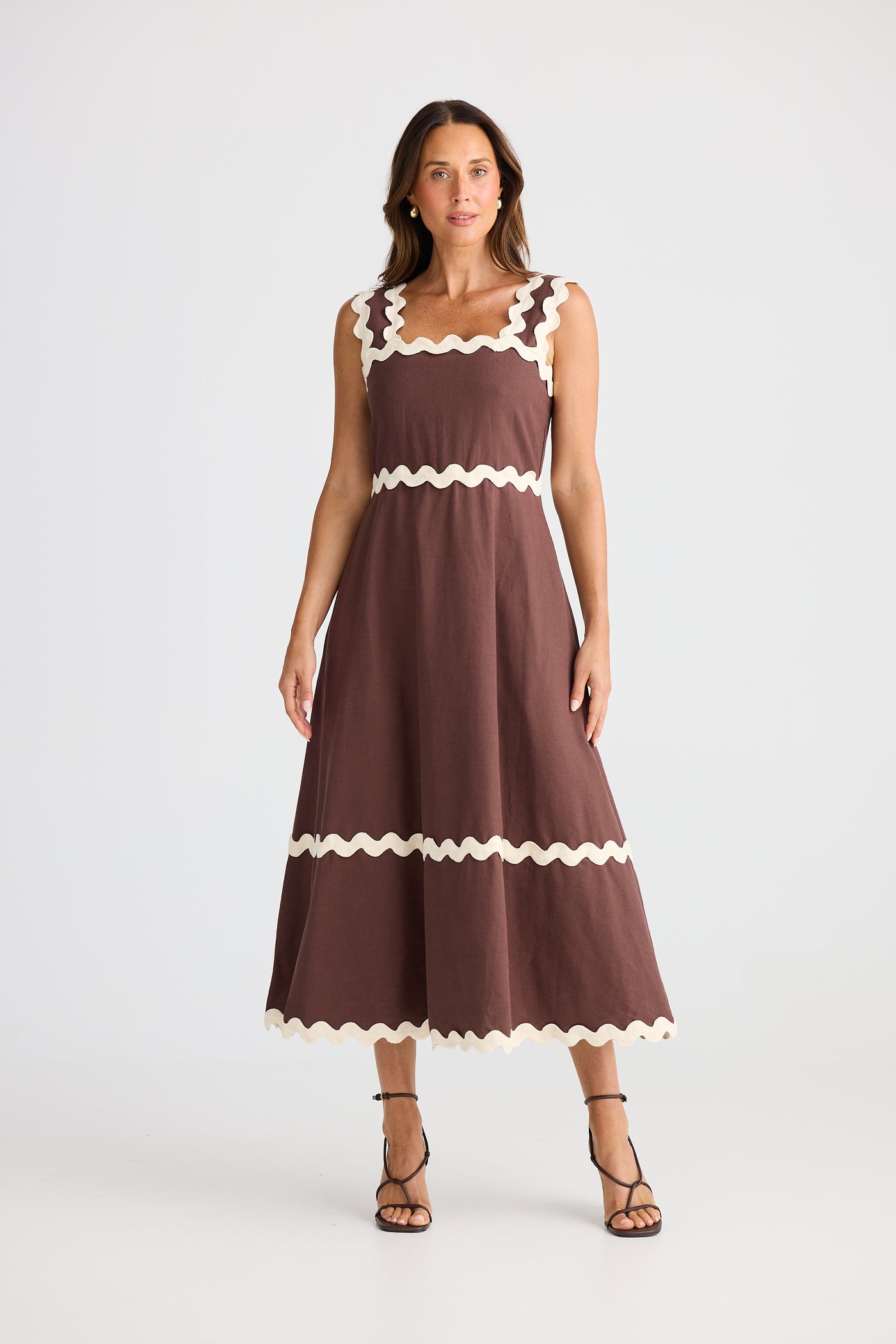 Brave and True Marlow Midi Dress Chocolate
