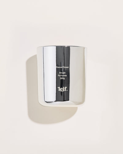 Leif Limited Edition Holiday Flannel Flower Silver Candle