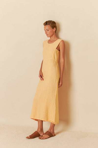 Indi and Cold Linen Midi Dress