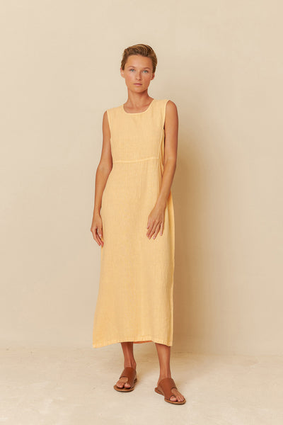 Indi and Cold Linen Midi Dress