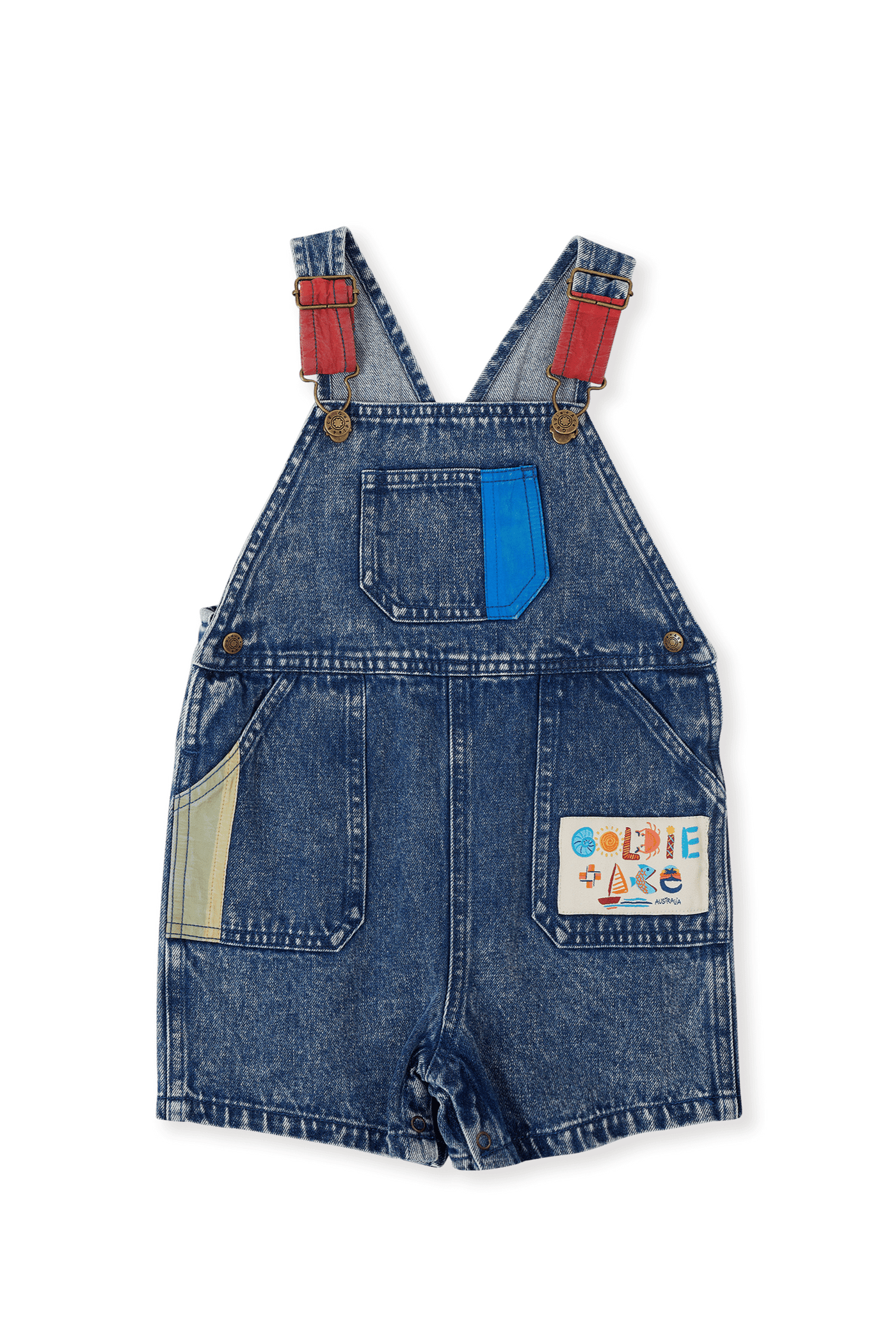 Goldie and Ace Primary Pop Burton Denim Overalls