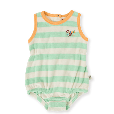 Goldie and Ace Peas in a Pod Stripe Bubble Romper