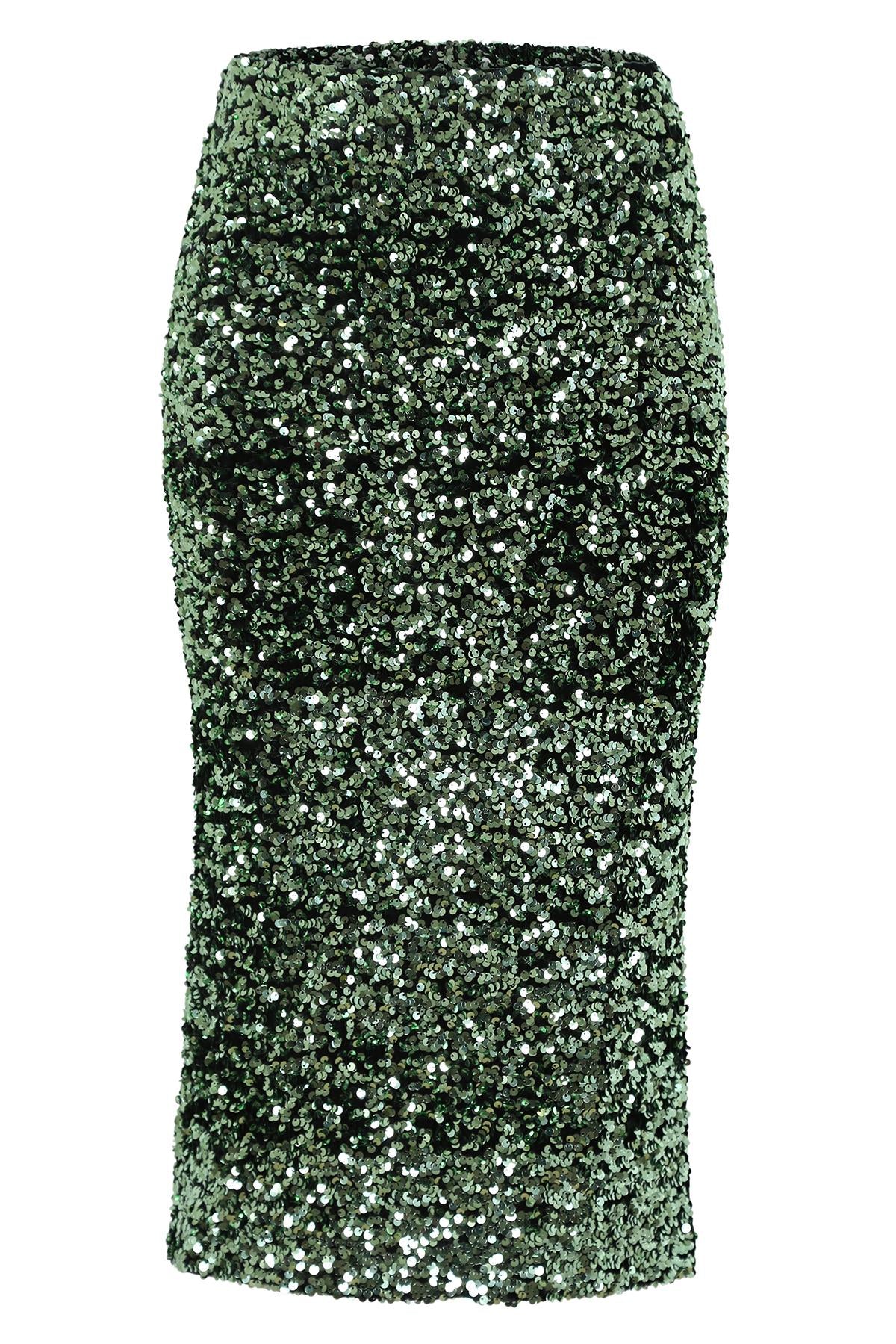Olga de Polga Jubilee Skirt Sequinned Green