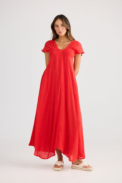 Holiday Sail Away Dress Red