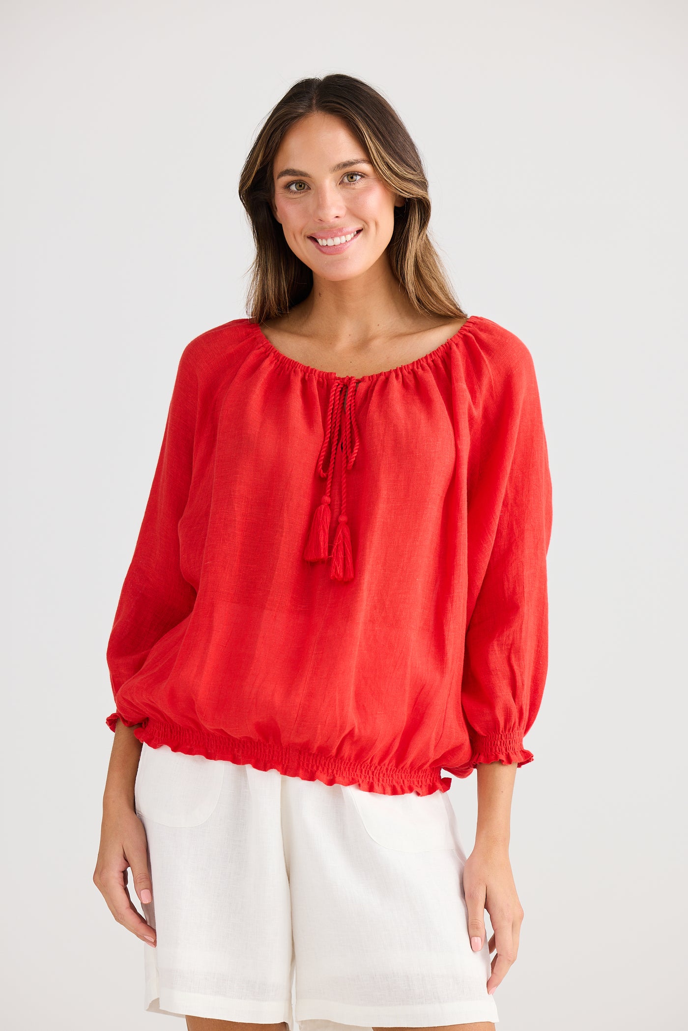 Holiday Seaside Top Red
