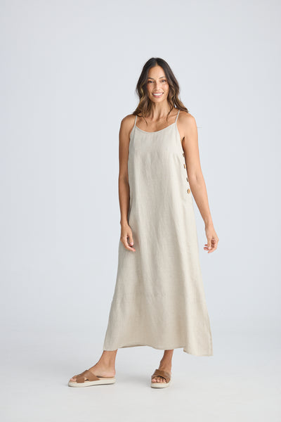 Holiday Trading Cliffside Maxi Dress Natural Linen