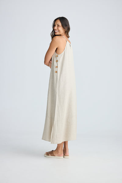Holiday Trading Cliffside Maxi Dress Natural Linen
