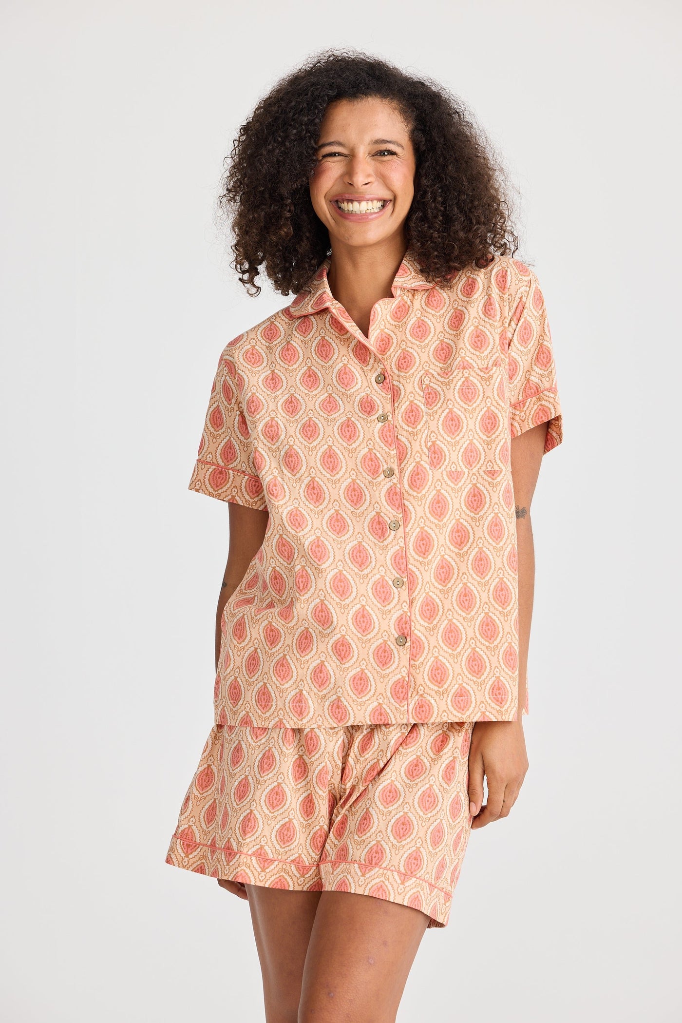 Holiday Namaste Pyjama Set Petals Print