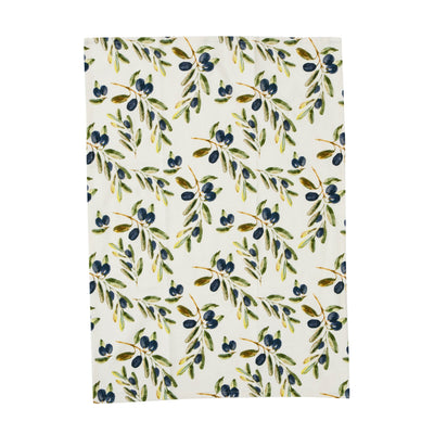 Oliva Set of 2 Cotton Tea Towel Black/Green