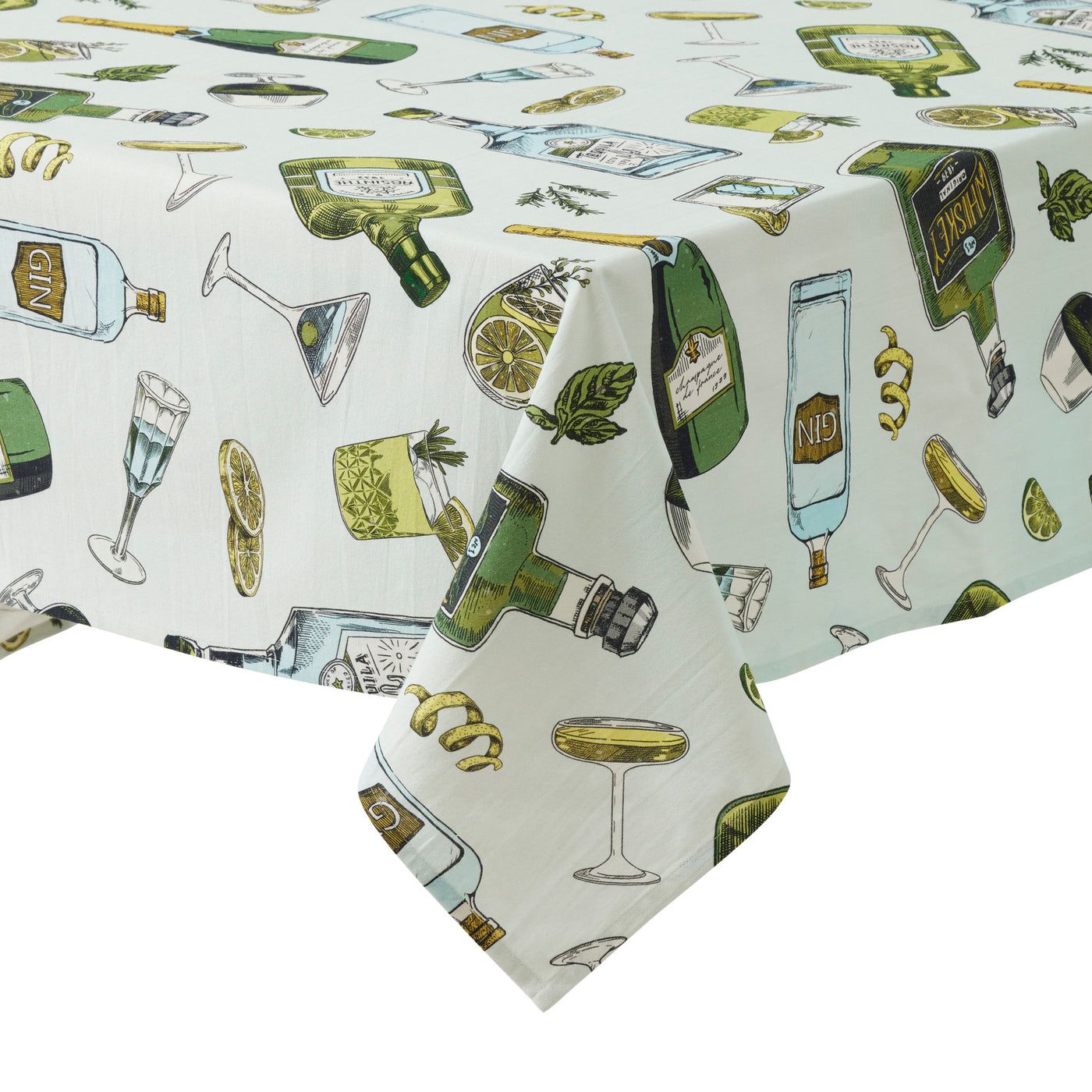 Gimlet Cotton Tablecloth 140x240cm Green
