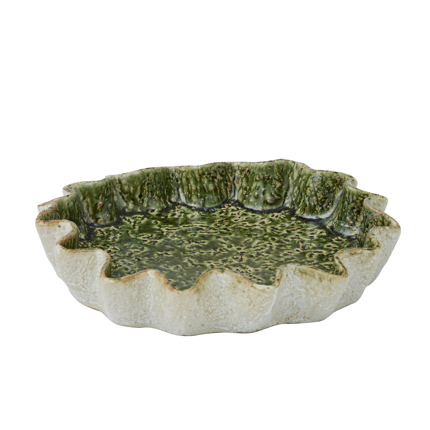 Uma Large Ceramic Dish Olive