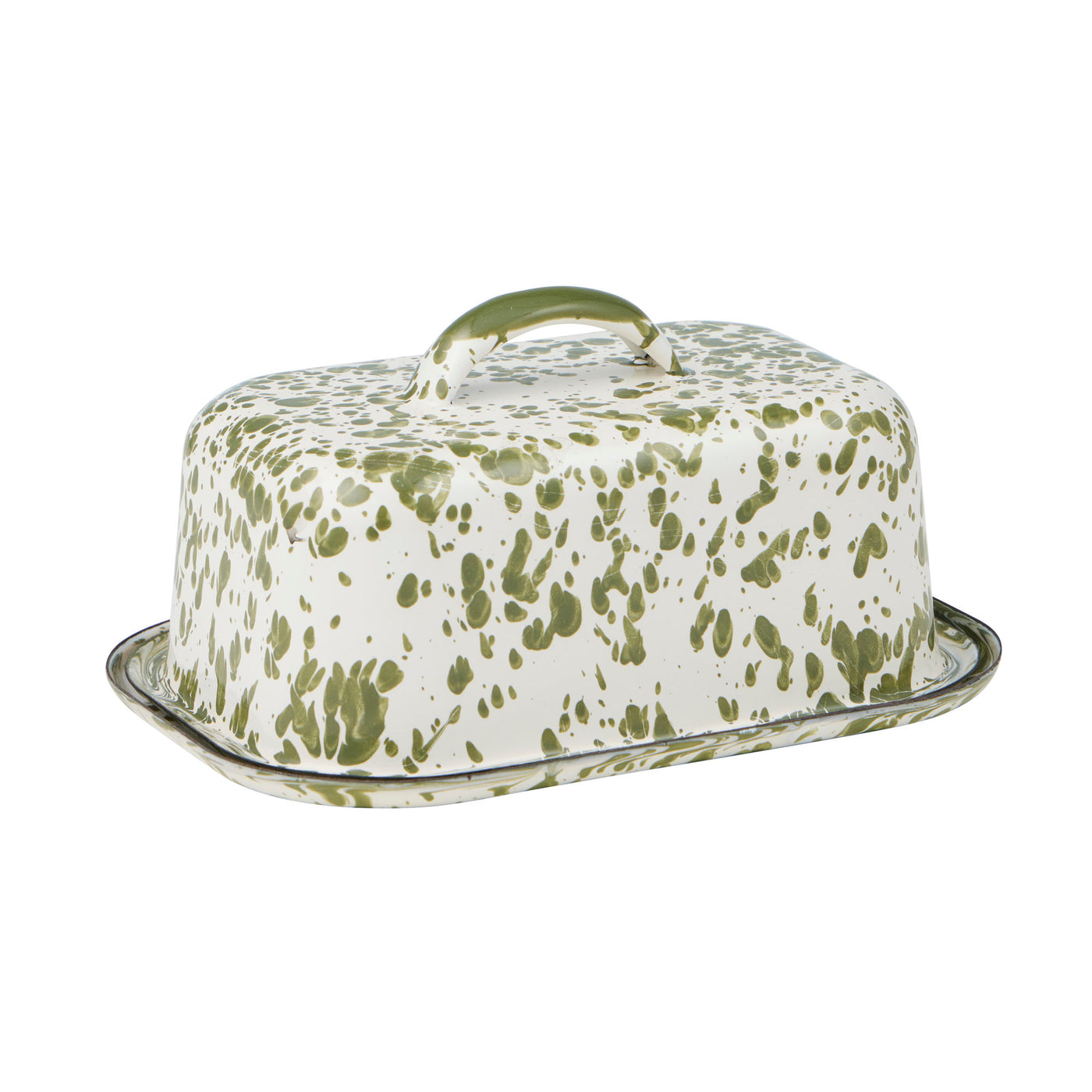 Scout Enamel Butter Dish Olive