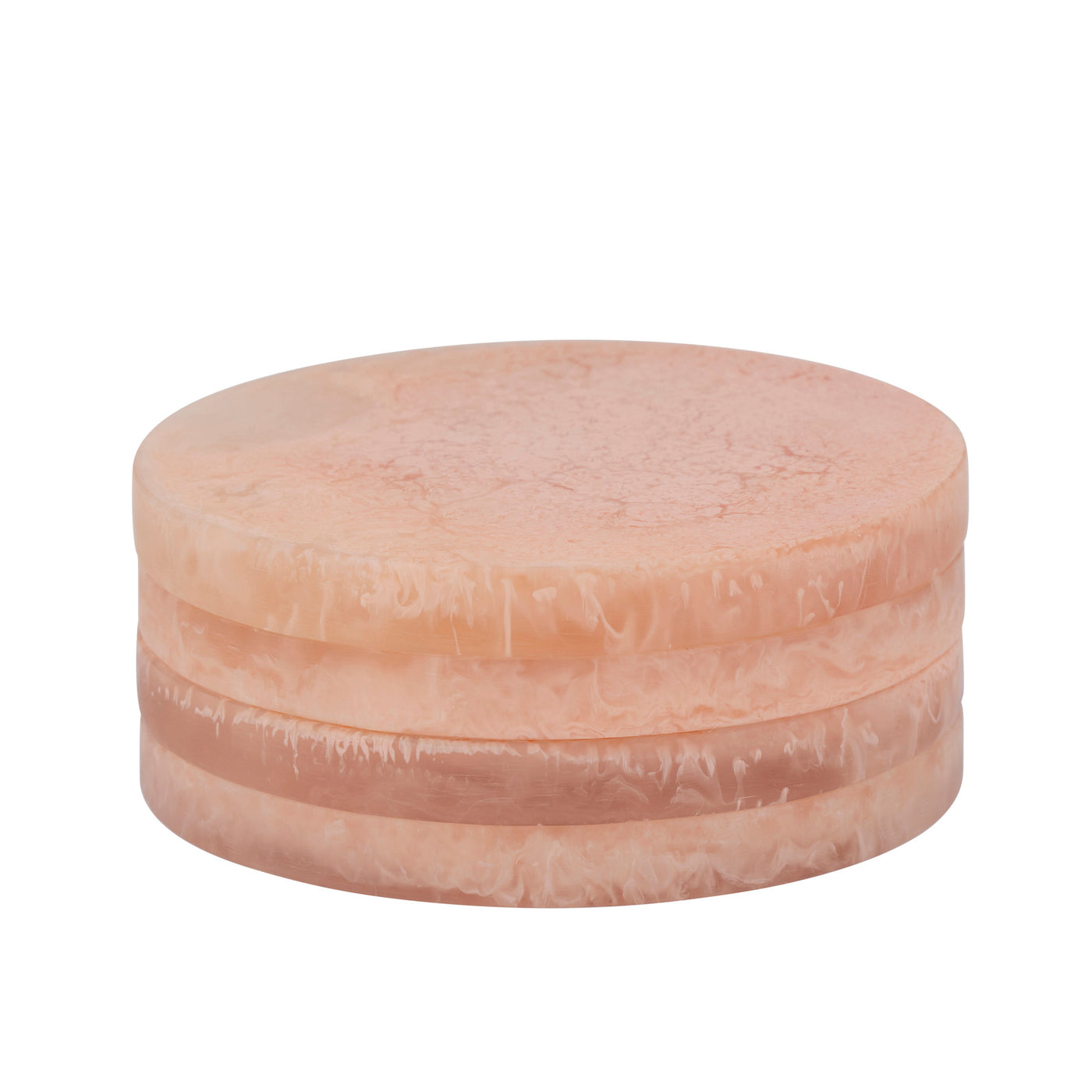 Kip Resin S/4  Coasters Peach