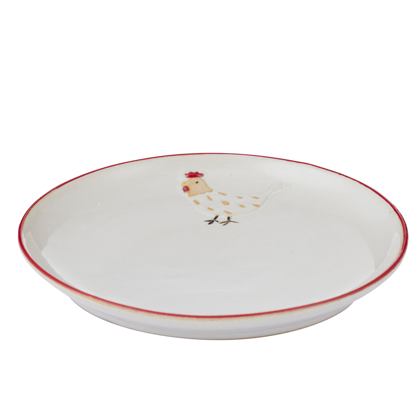 Charlie Chook Ceramic Plate  Ivory