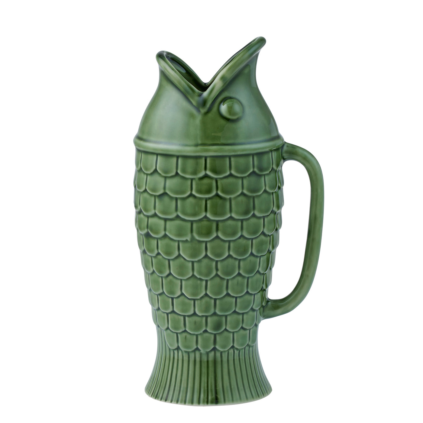 Fin Ceramic Jug Olive