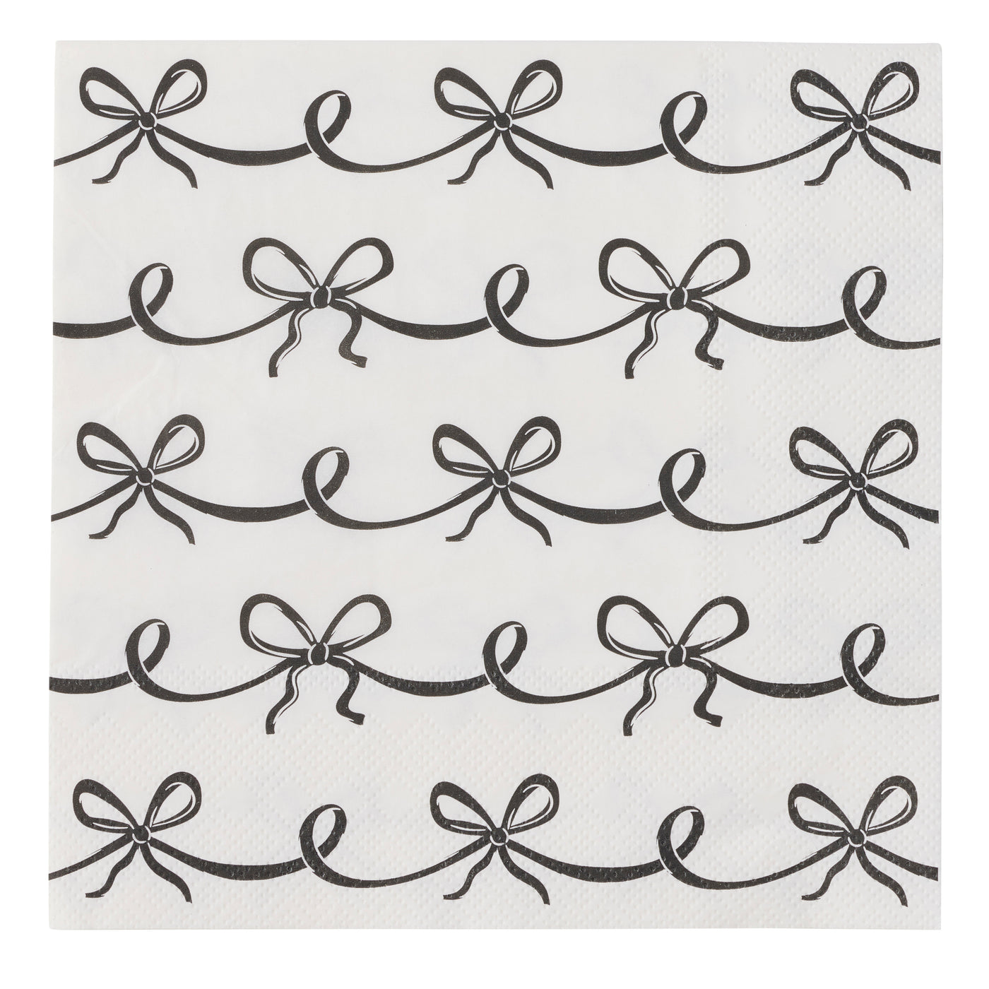 Bows Napkins Black/Ivory