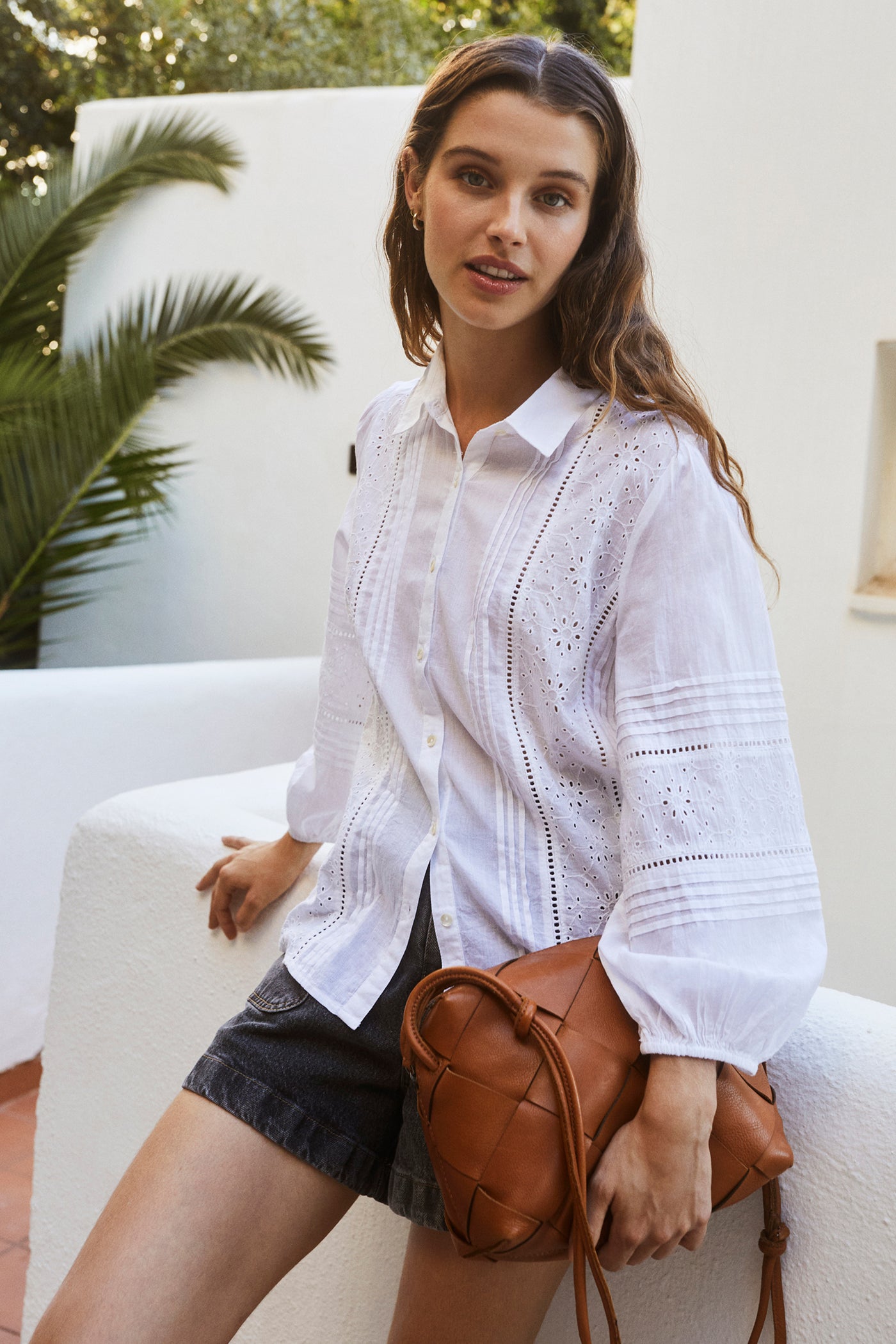 Indi and Cold Embroidered Voile Shirt