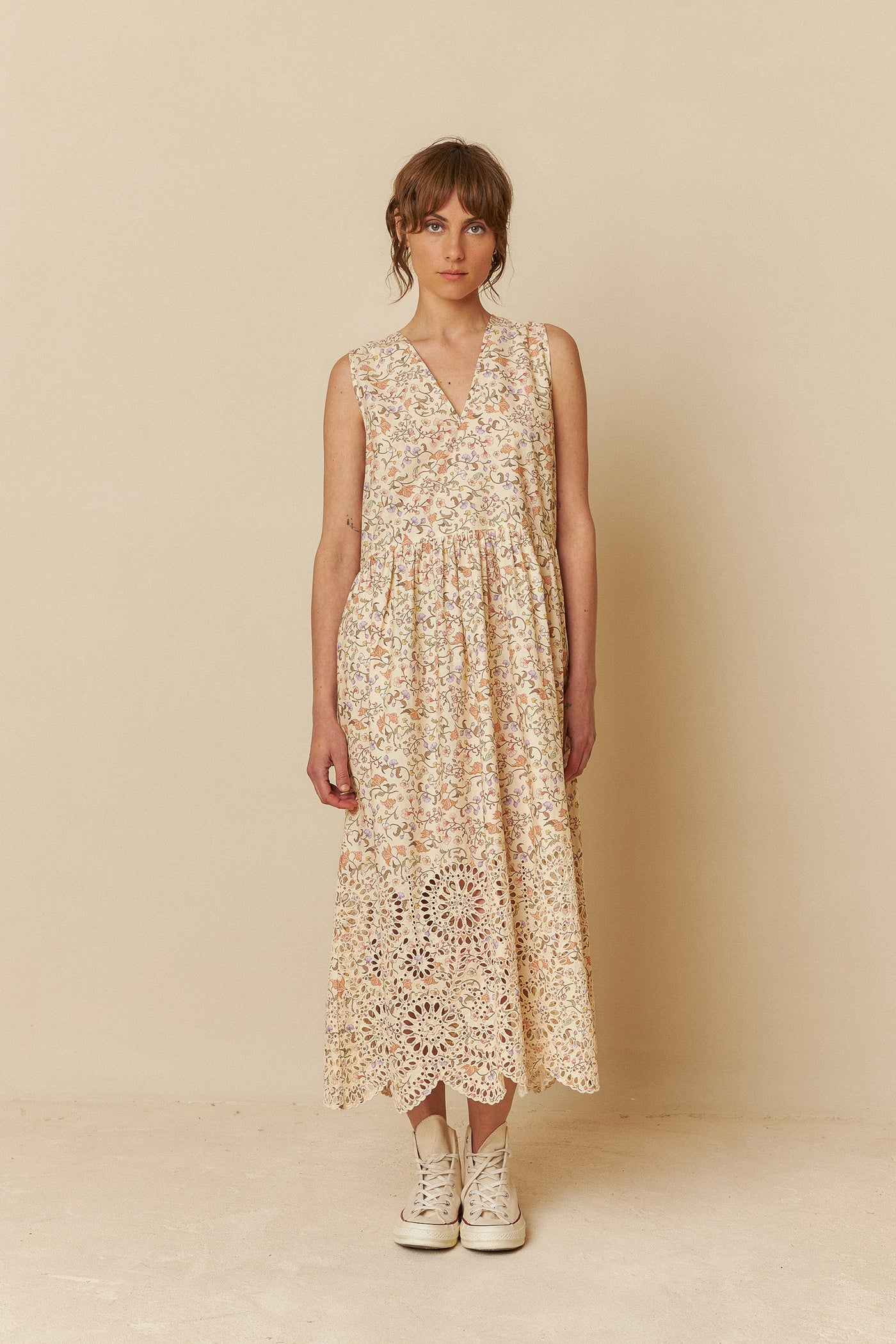 Indi and Cold Embroidered Poplin Dress