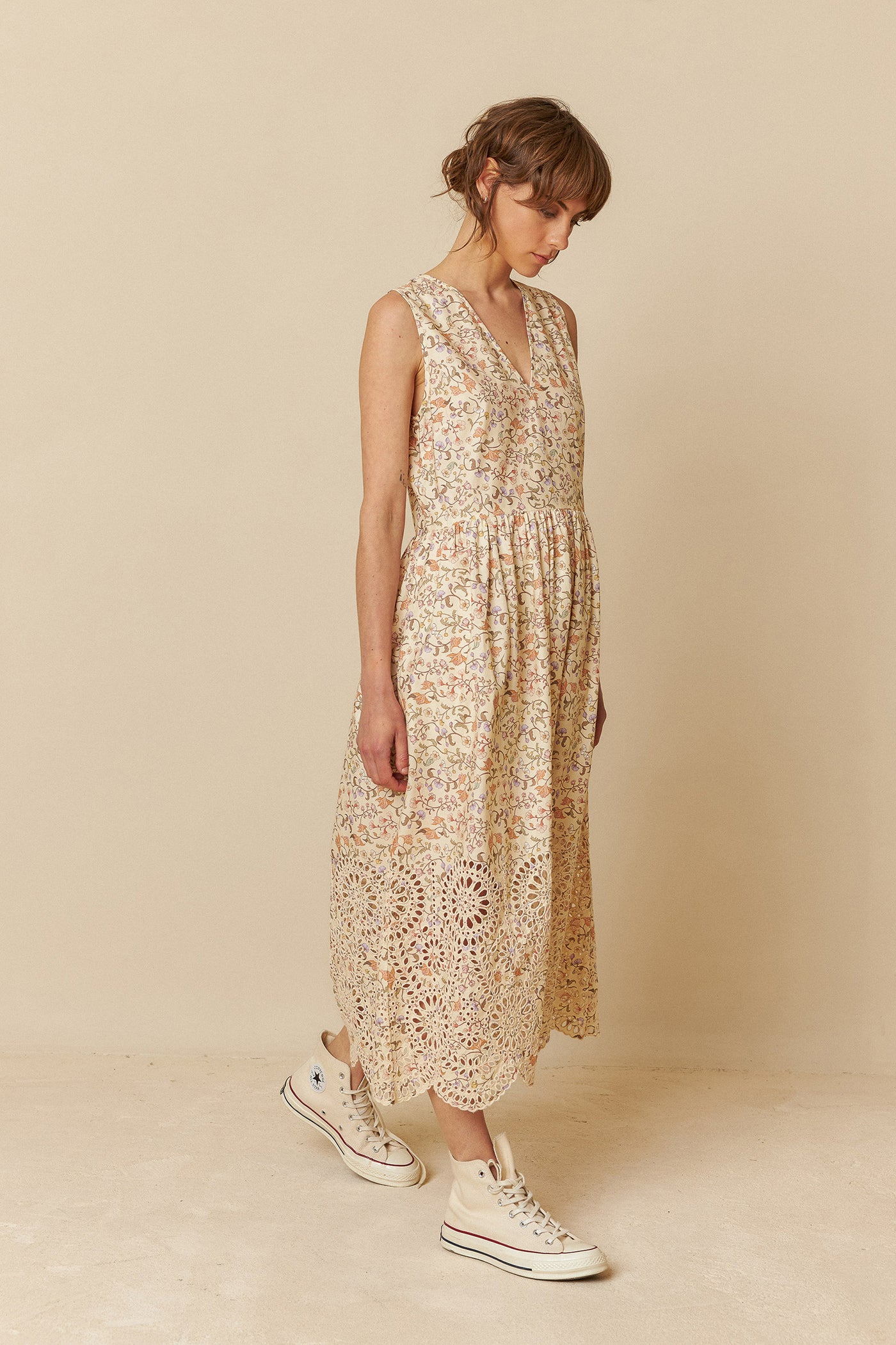 Indi and Cold Embroidered Poplin Dress