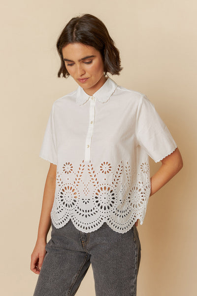 Indi and Cold Poplin Embroidered Shirt