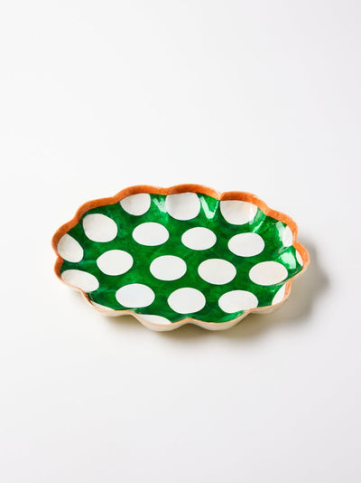 Jones and Co Paradis Scallop Green Tray