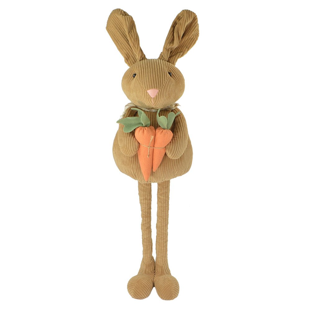 Bunny with Extendable Legs Fabric Brown