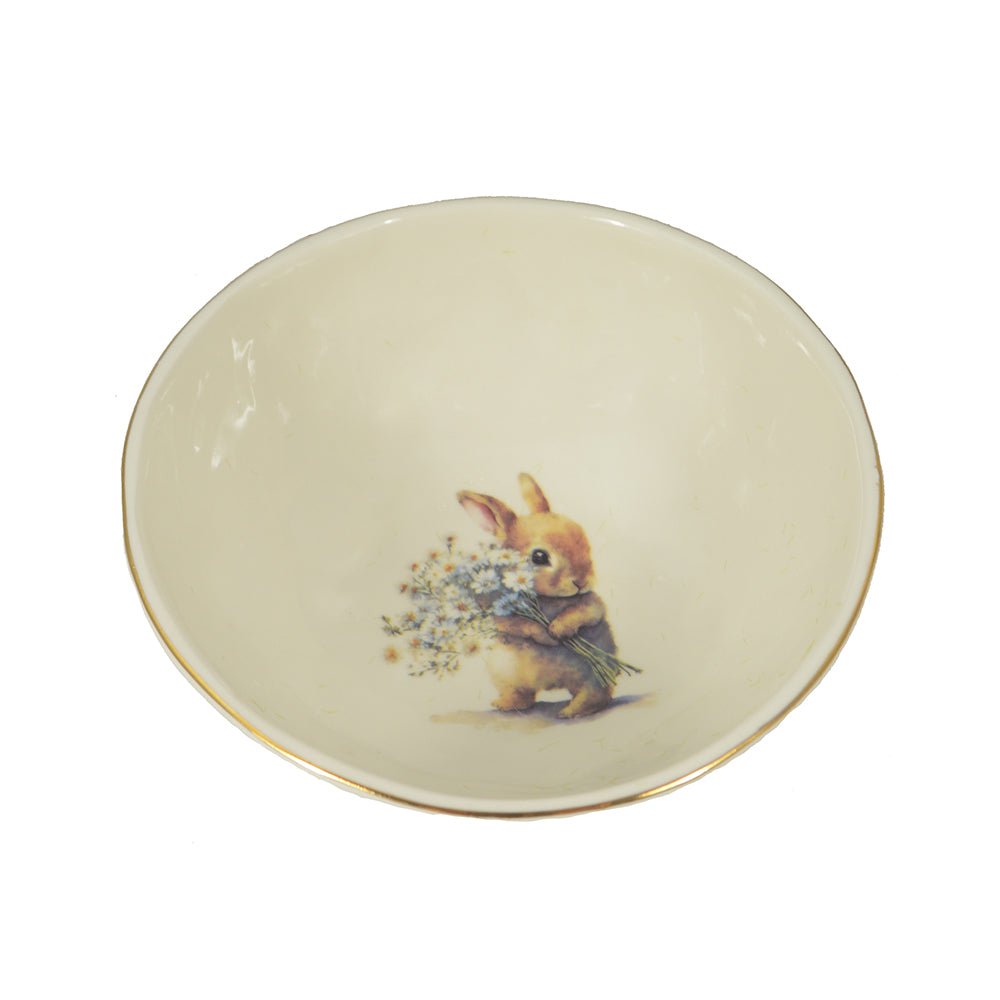 Rudi Rabbit Bowl Ceramic White Large