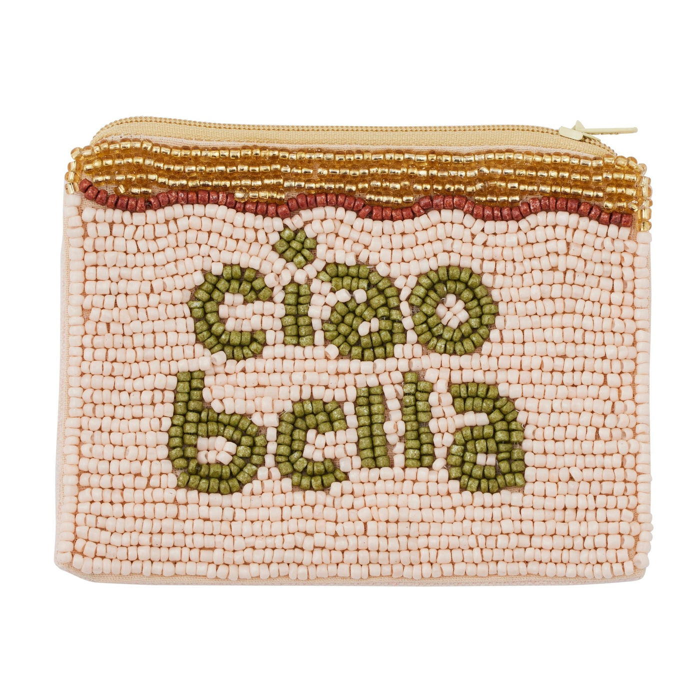 Ciao Bella Beaded Pouch Nude