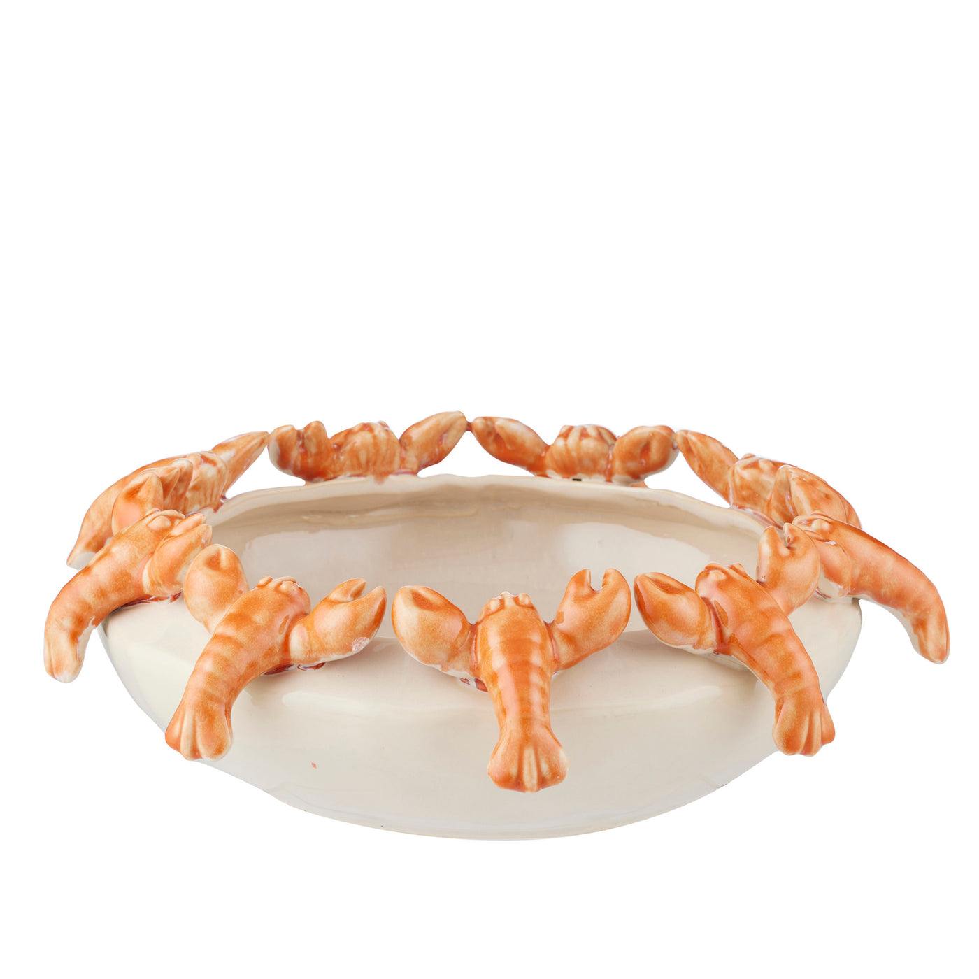 Aragosta Ceramic Bowl Ivory/Tangerine