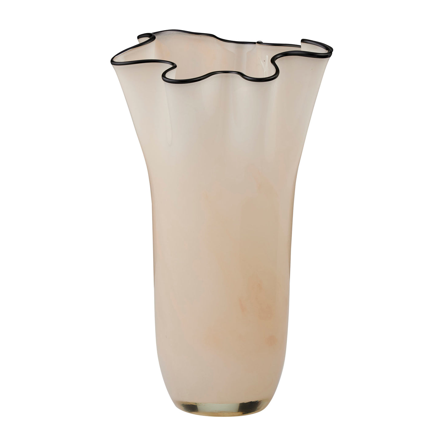 Jarvis Glass Vase Ivory/Black Large