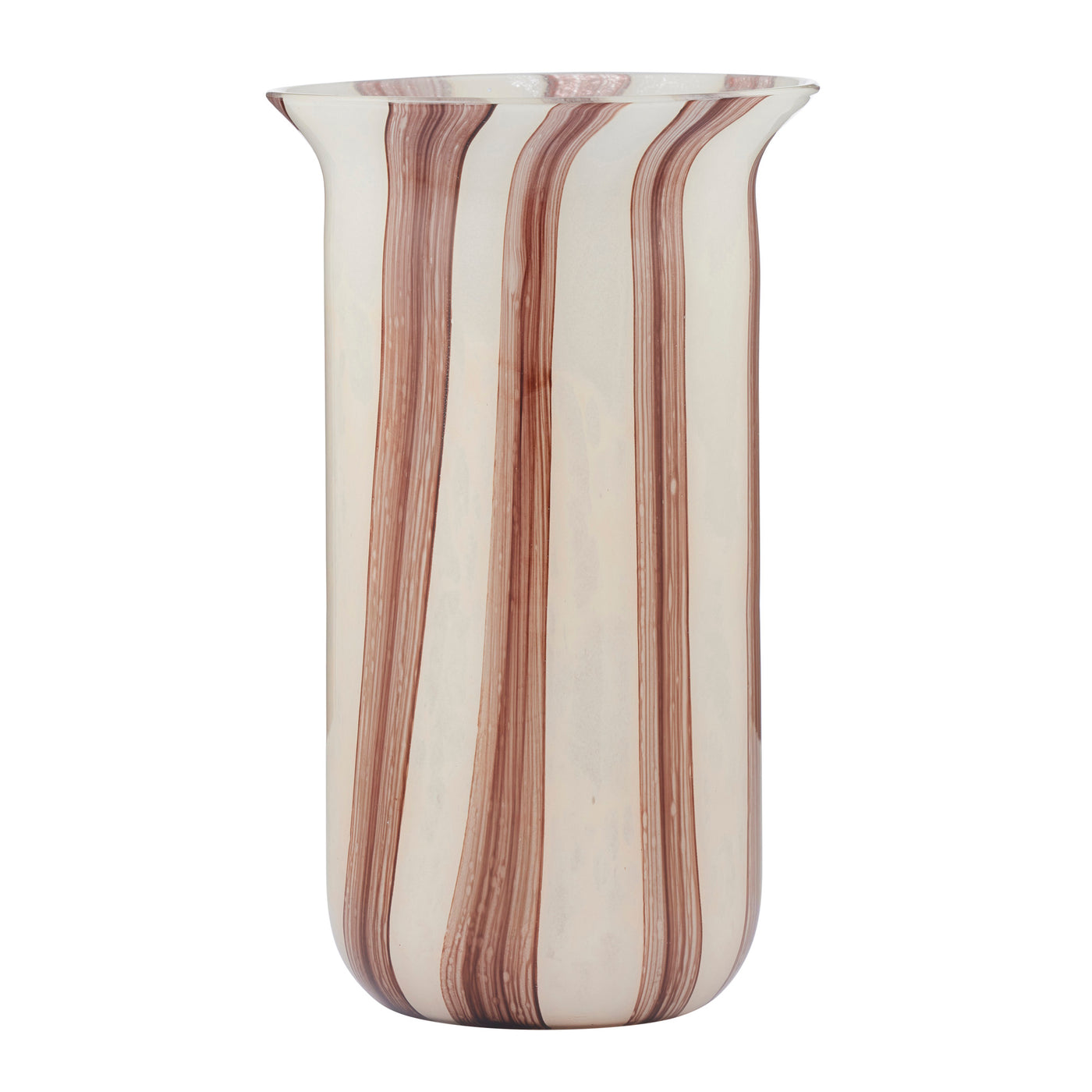 Claudia Glass Vase  Ivory/Russet Large