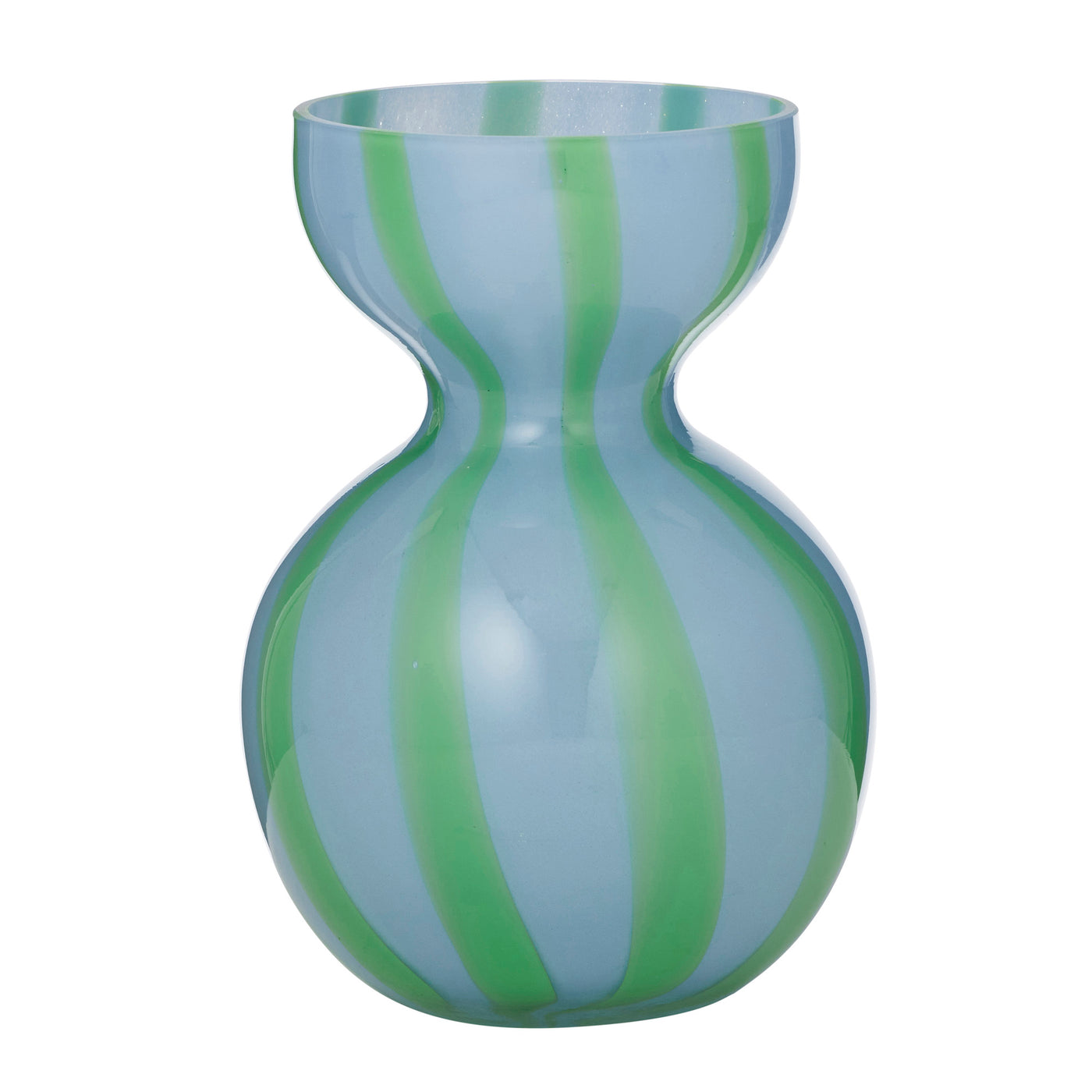Bobbi Glass Vase  Sky/Emerald