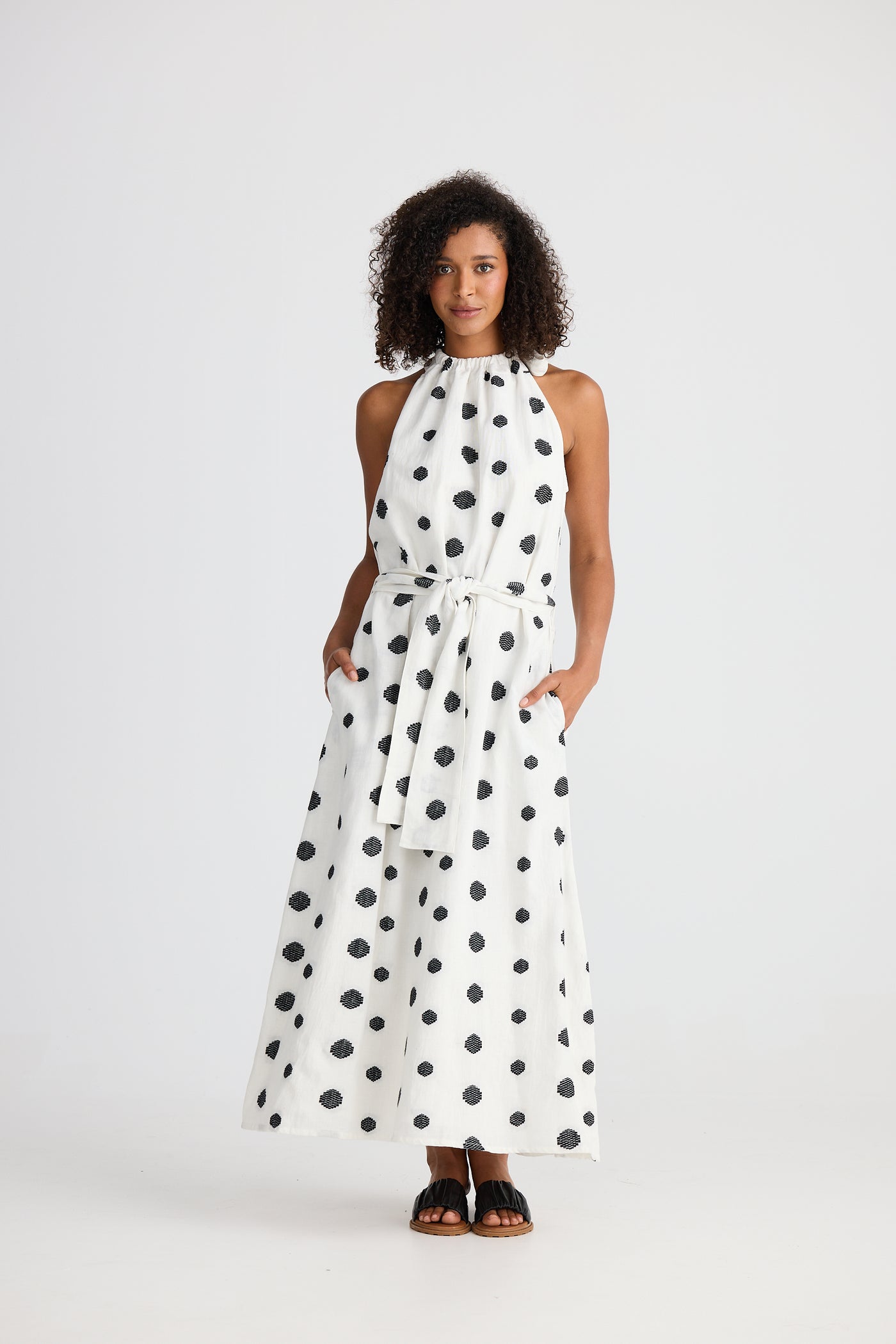 Lucia Woven Spot Dress