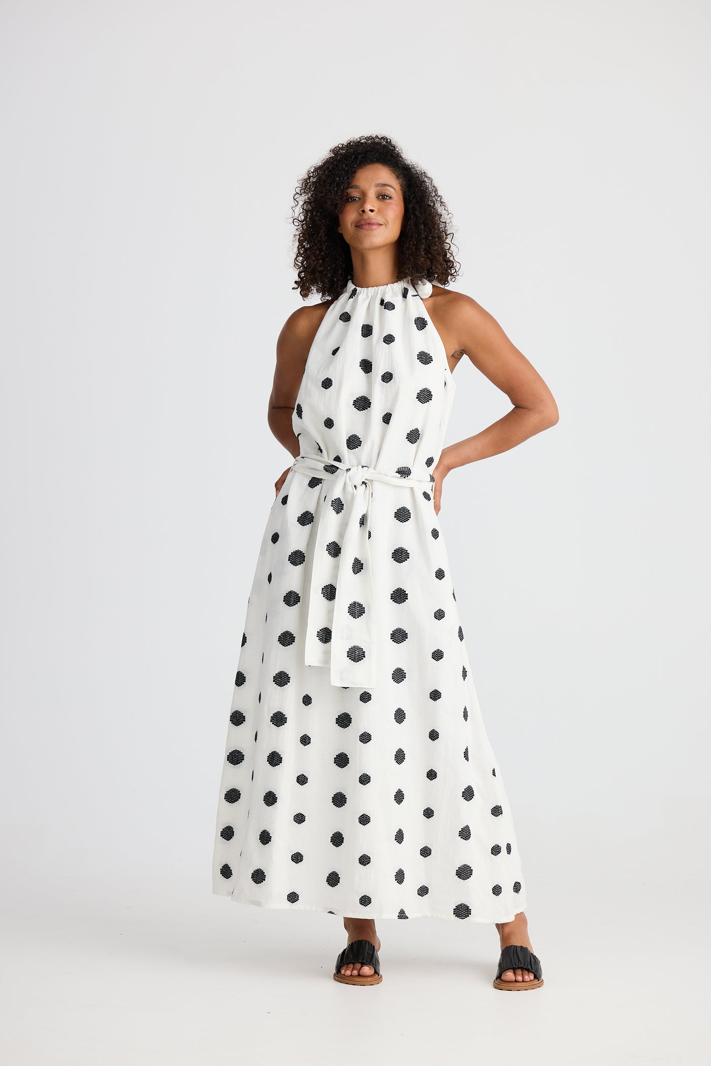 Lucia Woven Spot Dress