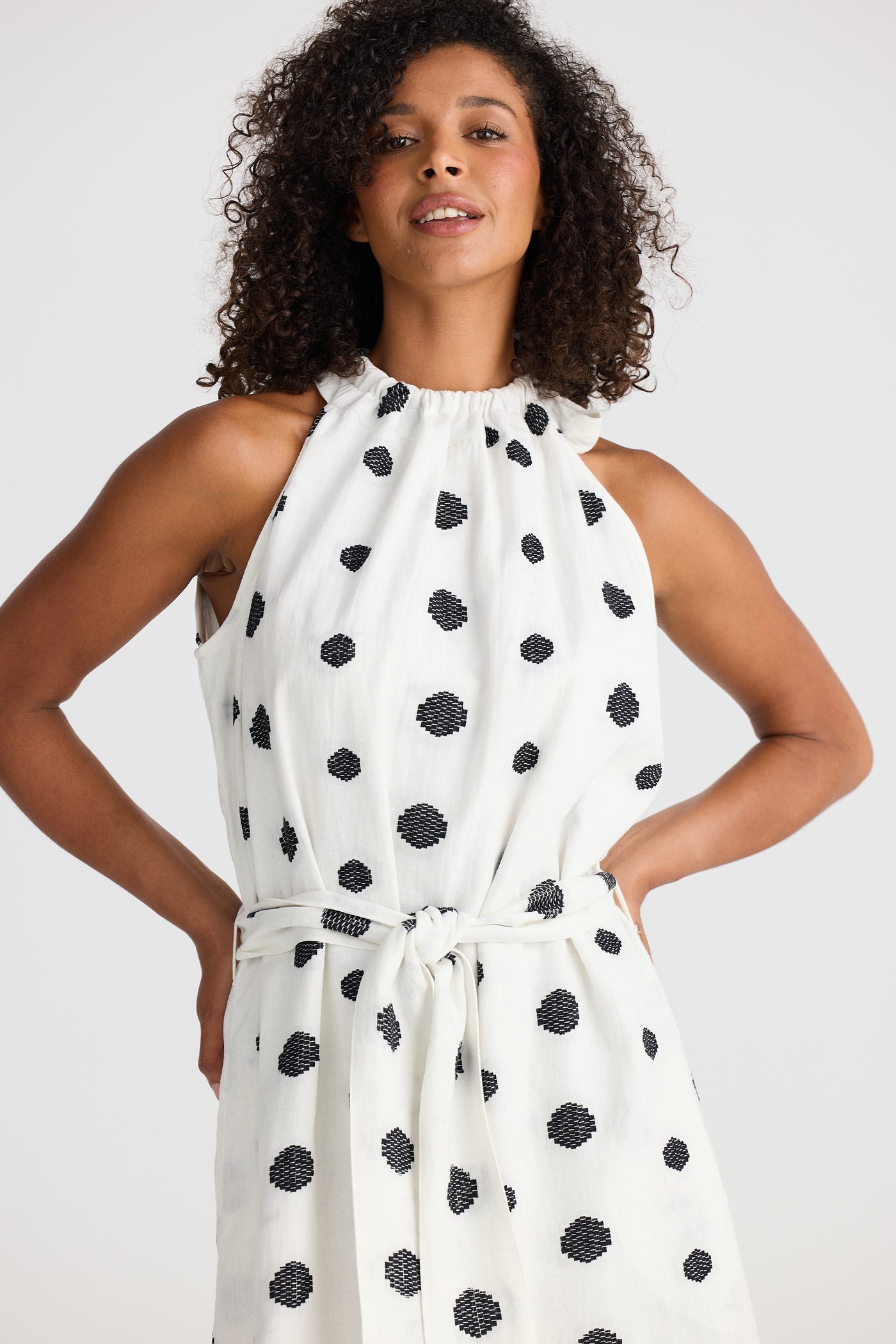 Lucia Woven Spot Dress