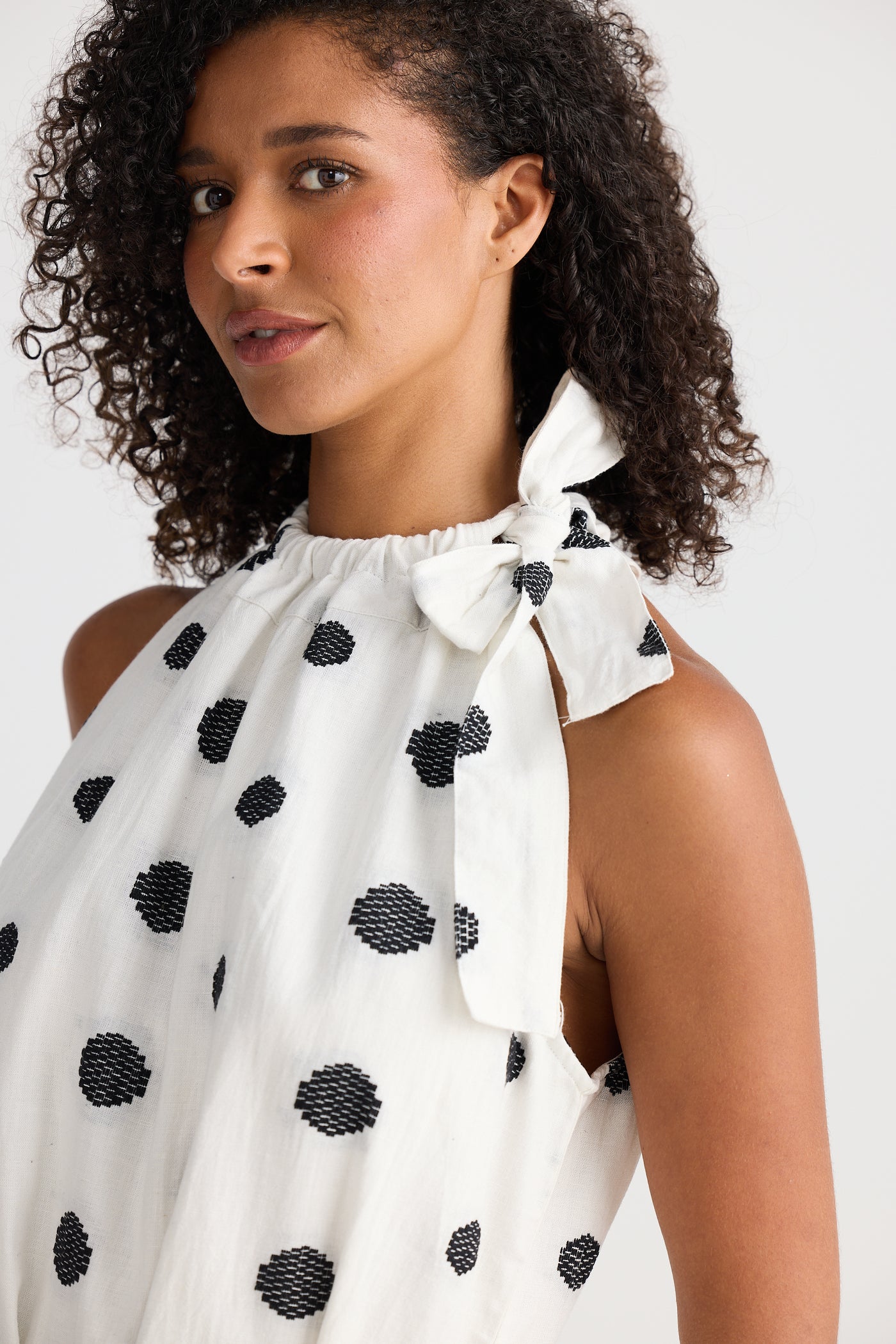 Lucia Woven Spot Dress