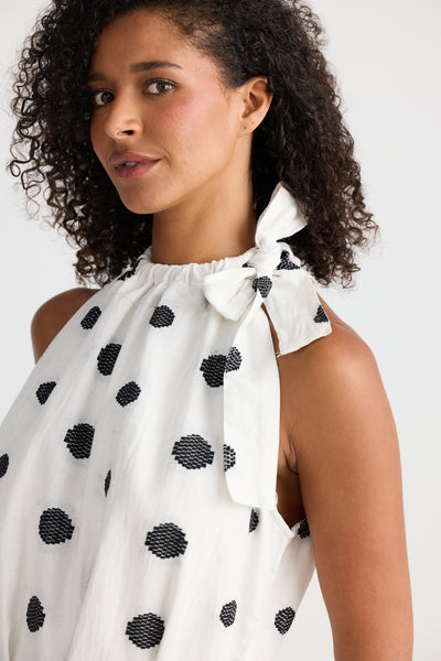 Lucia Woven Spot Dress